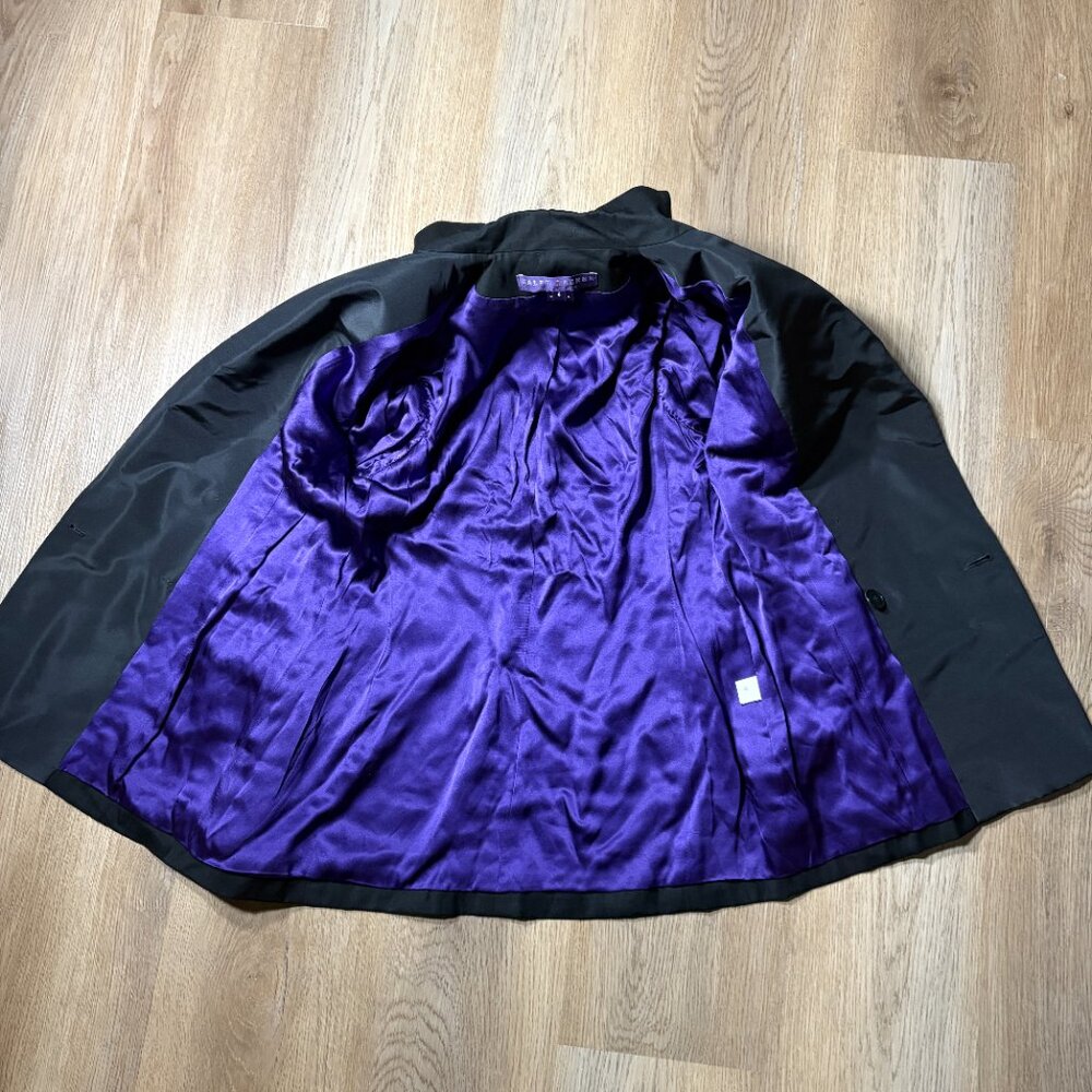 Ralph Lauren Collection double breasted blazer tuxedo jacket size 4 S wool Union - Picture 7 of 11